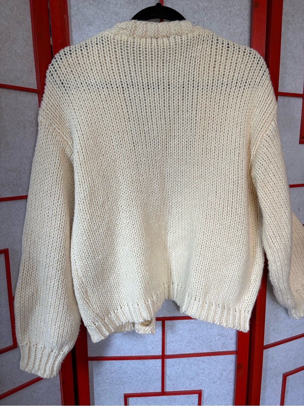 Mello Cream Floral Crochet Open Cardigan - Picture 5 of 7